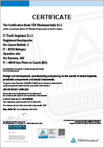 Certificazione CE | C-Tech Implant | Impiantologia Dentale
